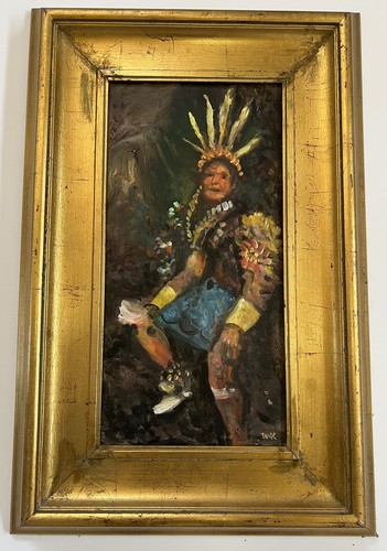 Native american oil painting - native,
