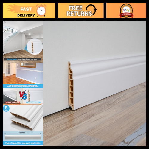 High impact white baseboard - impact,